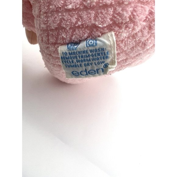 Vintage Eden Doll Plush Curly Blonde Rose Terry Cloth Waffle Weave Rare  - Picture 7 of 7